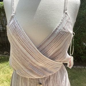 Indigo Rein Sun dress medium adorable all natural brown front pockets